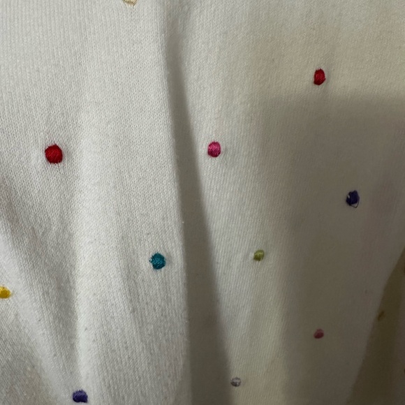 Marisa Christina White cardigan with Multicolor Dots - Picture 2 of 3